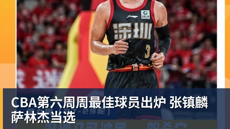 NBA下注CBA第六周周最佳球员出炉 张镇麟萨林杰当选